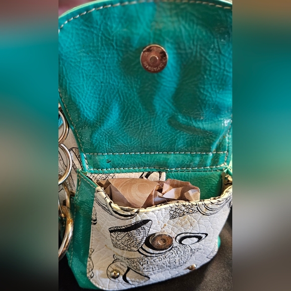 COWGIRL TRENDY Conceal Carry Purse Handbag Turquoise Teal Anchor Ship Wheel *NEW - Picture 10 of 11